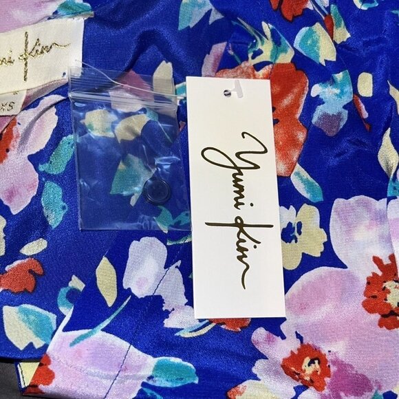 Yumi Kim x Revolve Liz Blue Love Potion Floral Romper Size XS Belted Pockets New - Picture 10 of 12